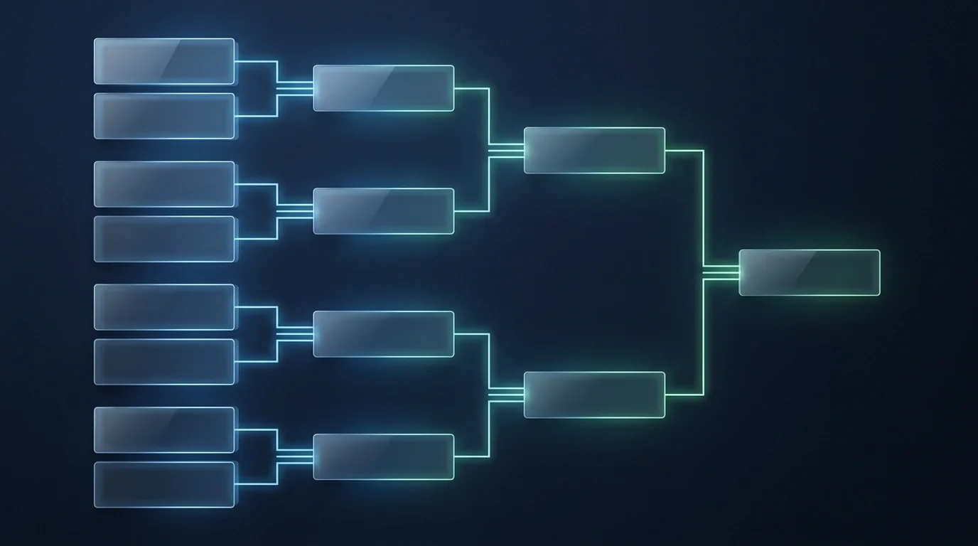 Schematische voorstelling van de achtste finales, de Ronde van 16 van het WK 2026