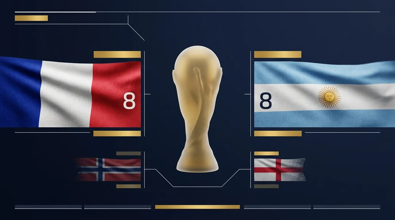 Topschutter WK 2026 ranking na QF1 — Mbappé en Messi allebei 8
